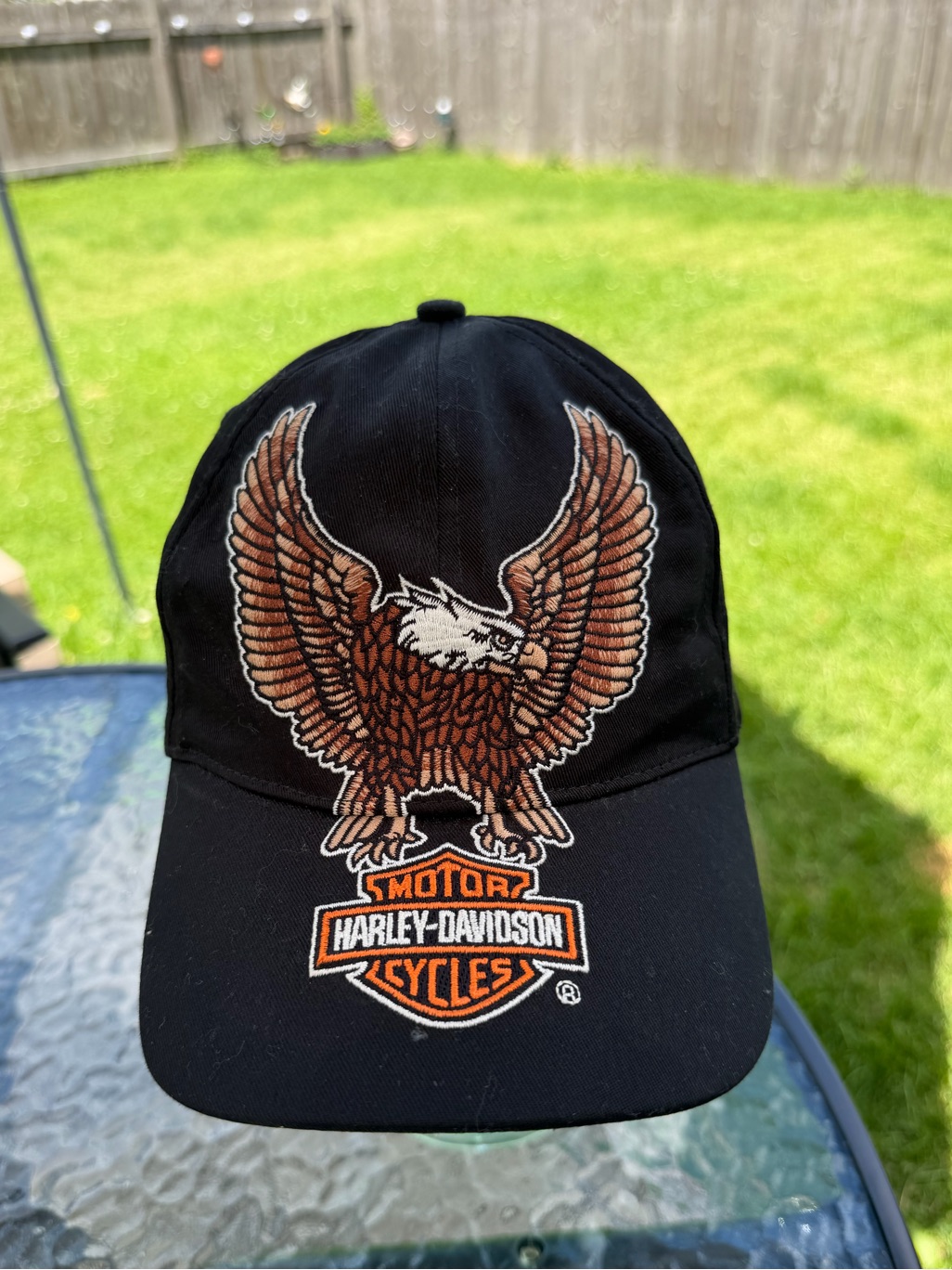 Rare HarleyDavidson Embroidered Eagle Baseball Cap
